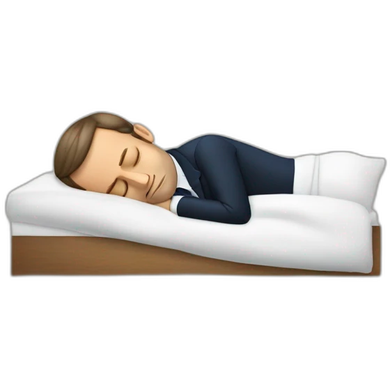 Emmanuel Macron sleeping emoji