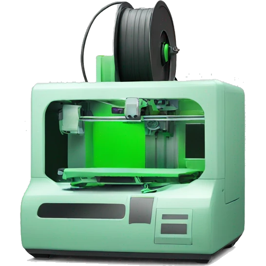 3d printer green emoji
