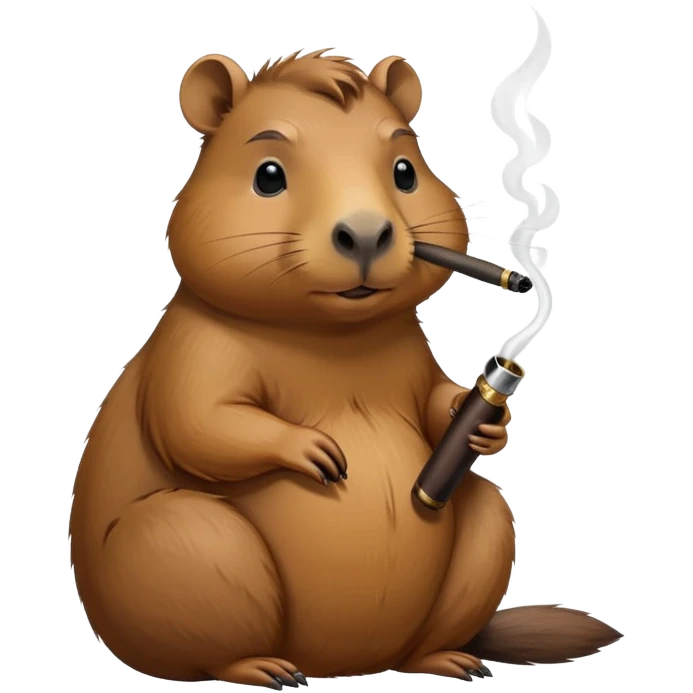A capybara Smoking￼ emoji