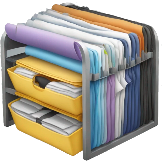 expanding file organizer with clothes emoji