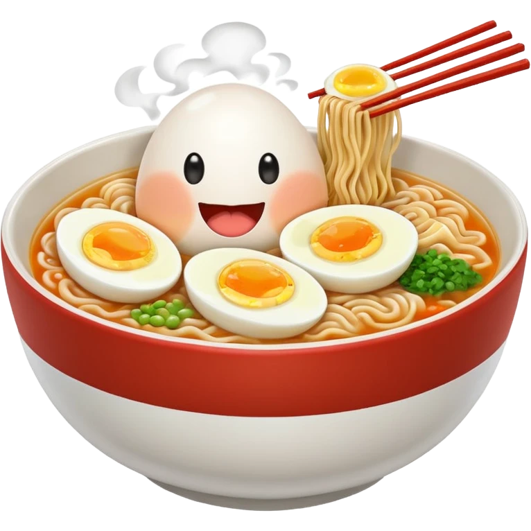 Happy ramen emoji