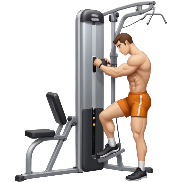side-view man cable-machine tricep-pushdown emoji