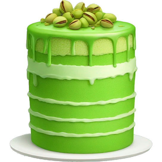 green cake with pistachio emoji