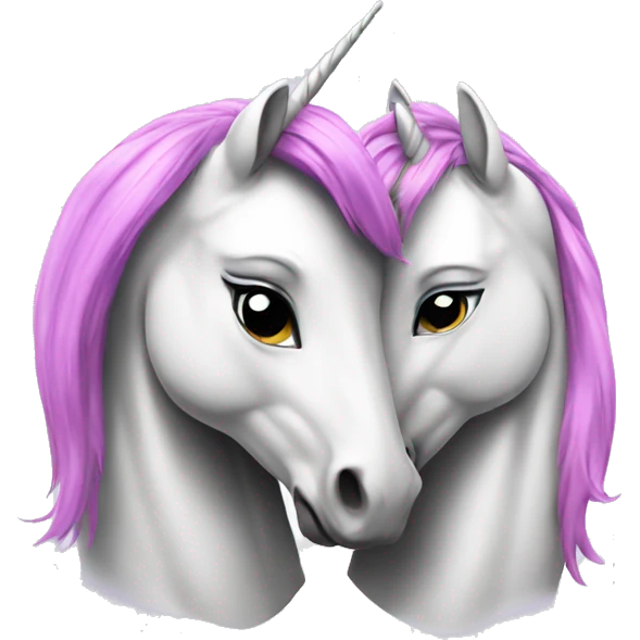 2 unicorns hugging  emoji