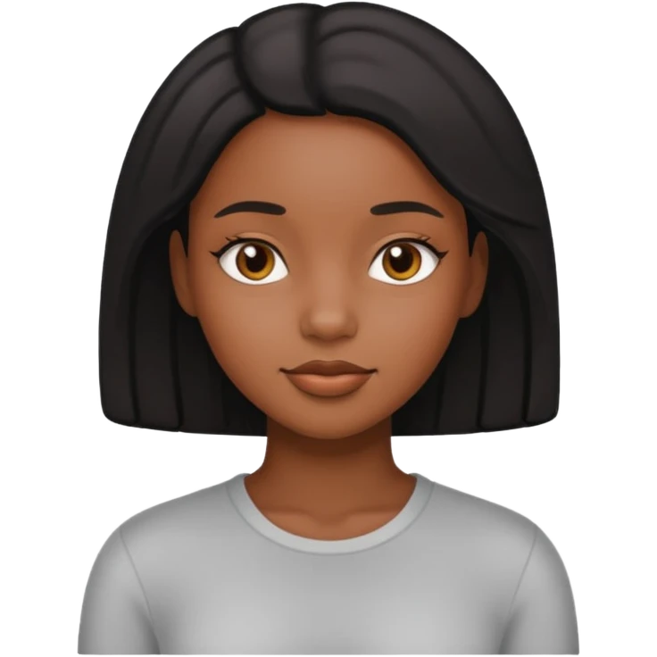 black girl relaxing emoji