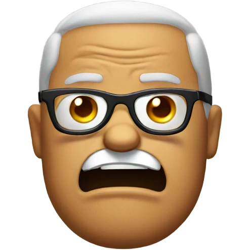 Emoji with glasses angry emoji