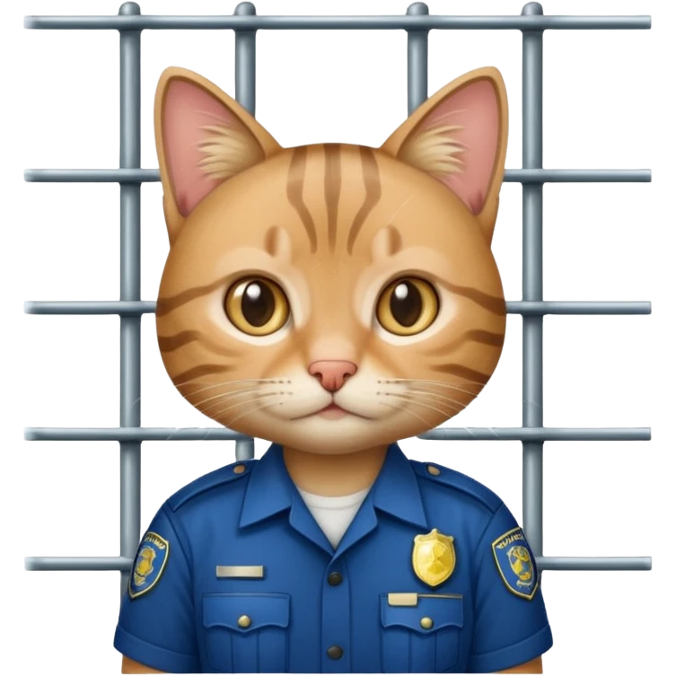  jail place with police cat emoji
