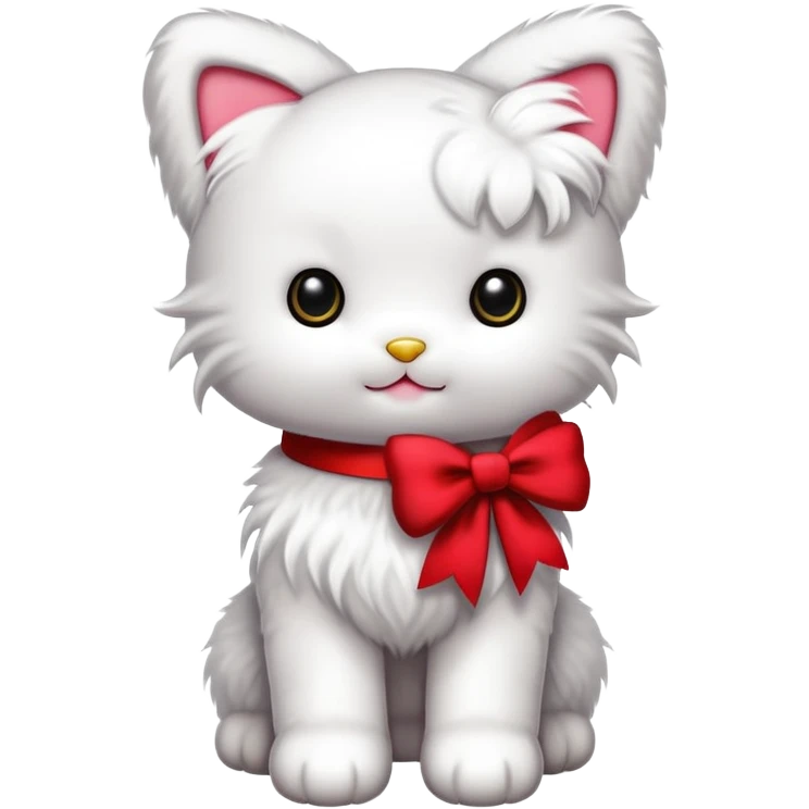 hello kitty as a bipedal puppy with long black ears emoji