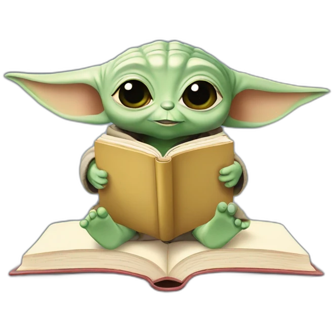 baby yoda reading a book emoji