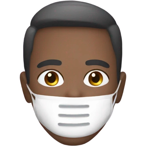 man wearing skin care face mask emoji
