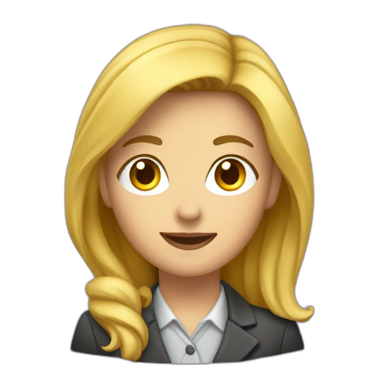femme reporter, jeune, heureuse, saute en l'air emoji