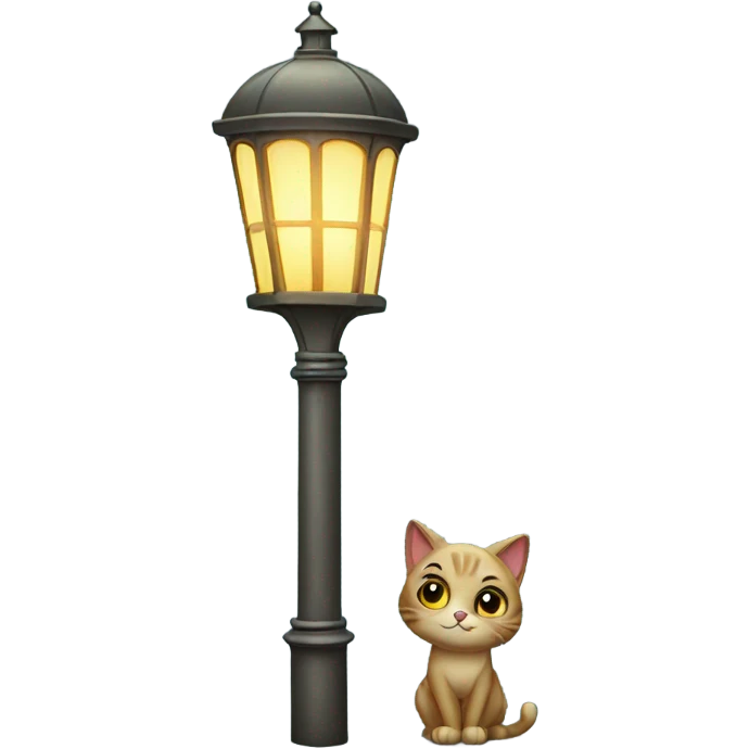 Christmas lamppost  cat emoji