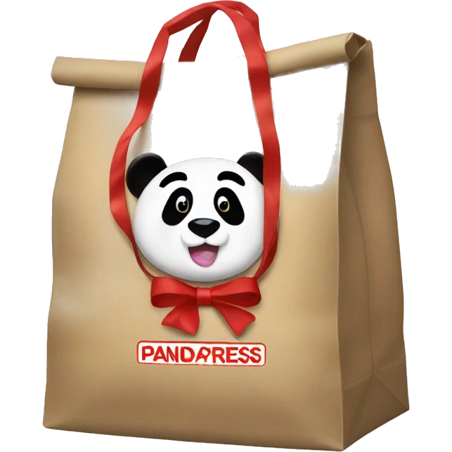 Panda Express bag with bow emoji