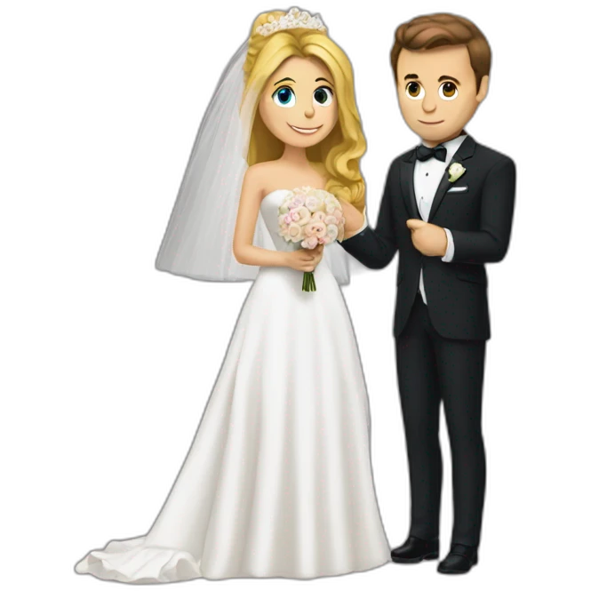 Macron marrying Brigitte emoji