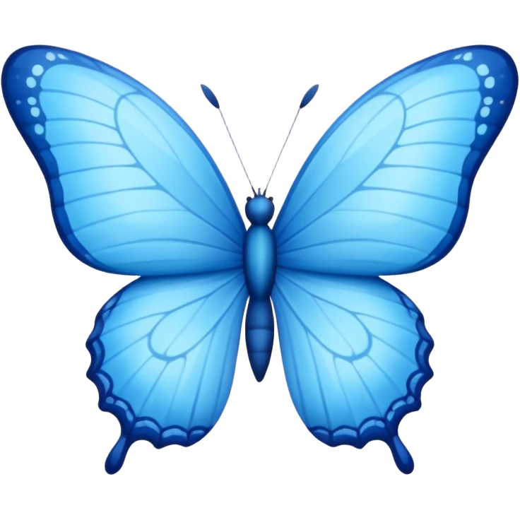 Blue butterfly with letter emoji