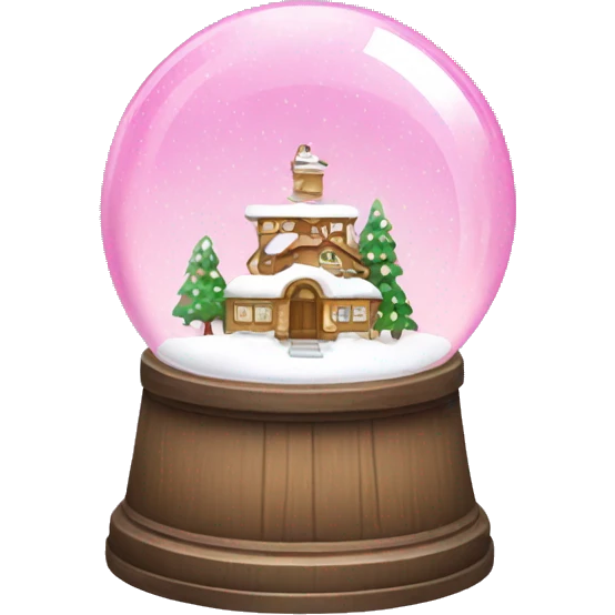 Pink snow globe  emoji