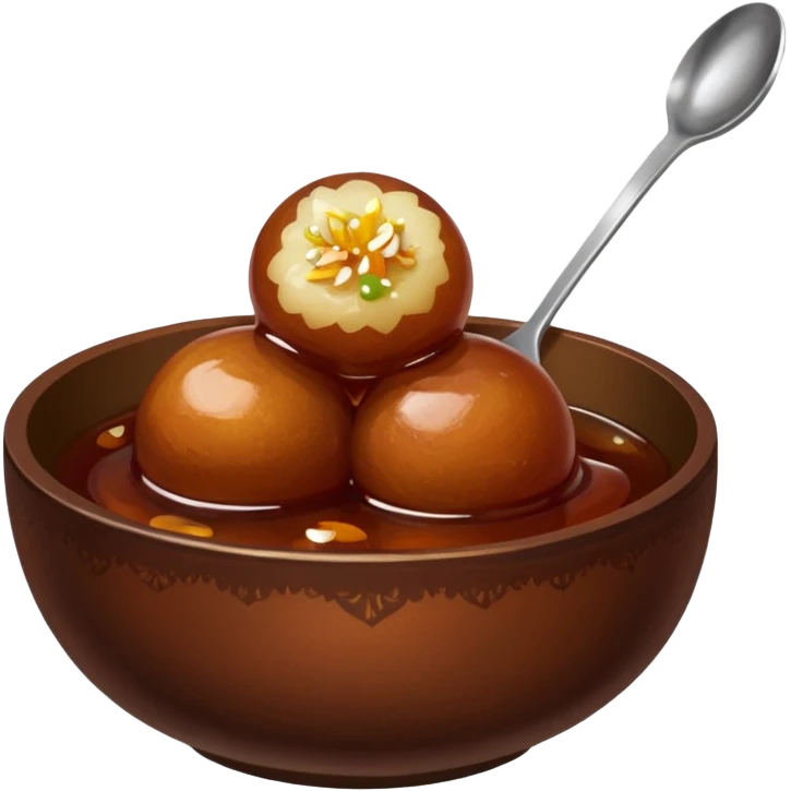 An Indian bowl of gulab jamun emoji