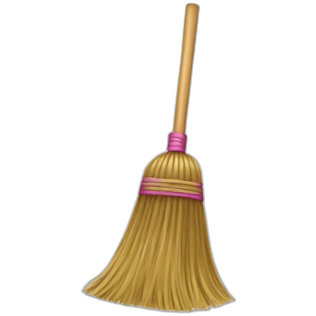 Cat broom emoji