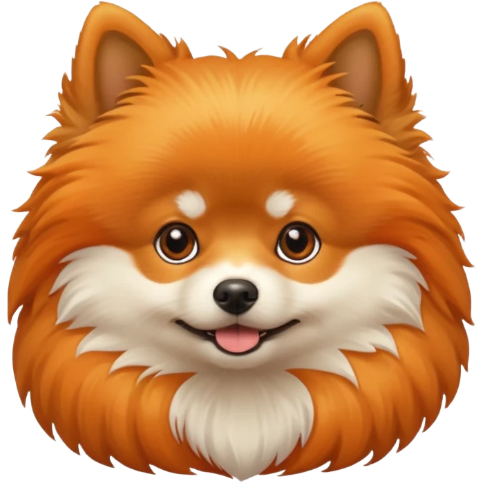 Pomeranian dog iOS Style emoji