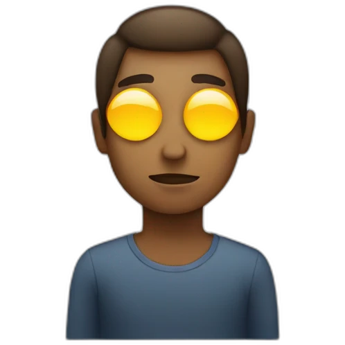 person shading eyes from sun emoji