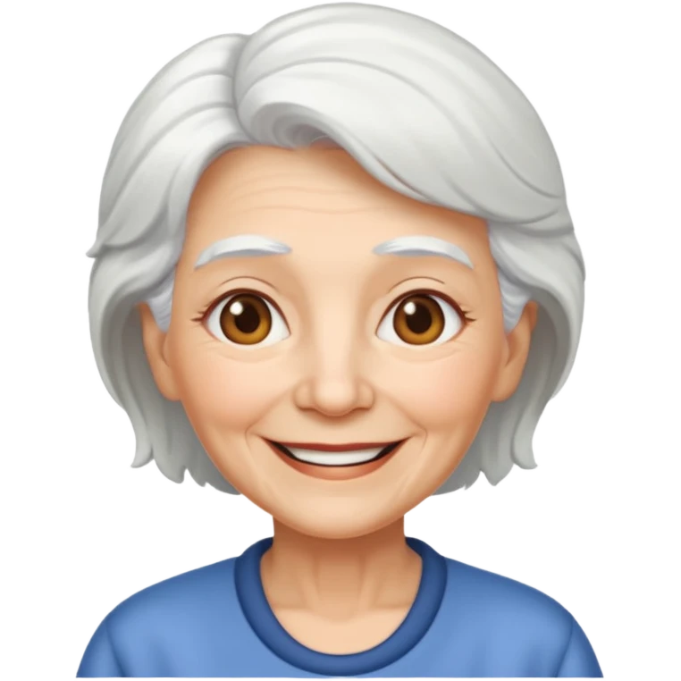 White hair grandma emoji