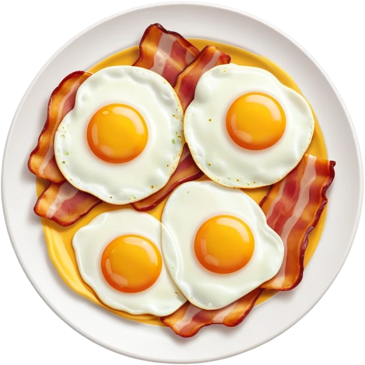 Bacon and eggs breakfast plate emoji