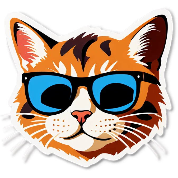 Cat with sunglasses emoji