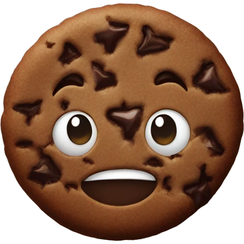A chocolate cookie  emoji