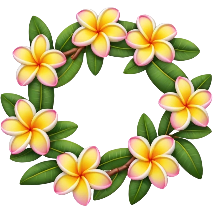 Plumeria lei emoji