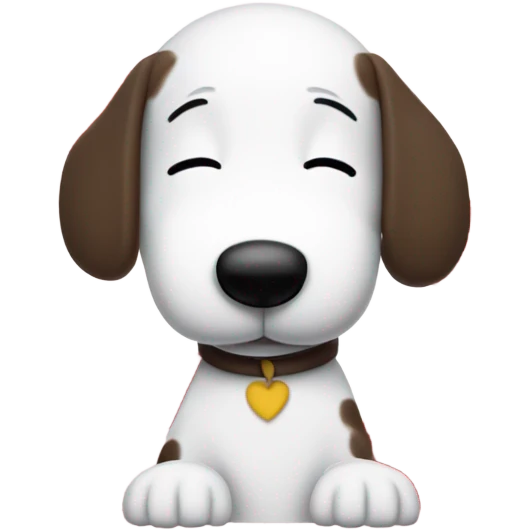 Snoopy with hearts  emoji