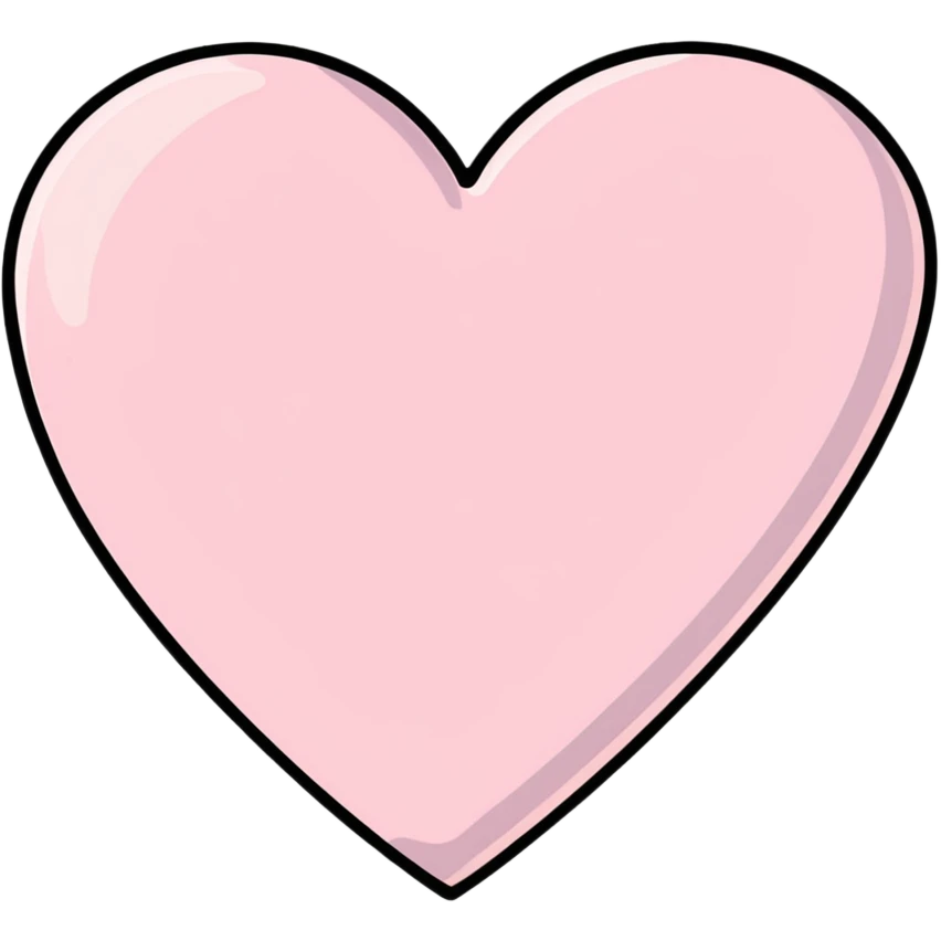 pastel pink heart emoji