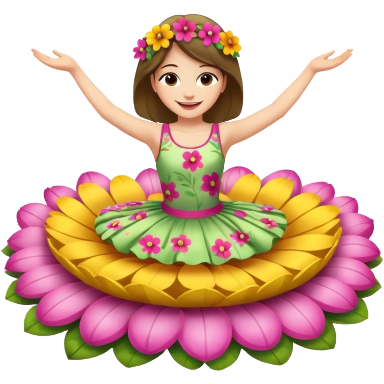 dancer on flower float emoji