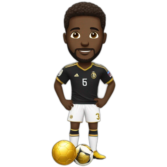 Jérémy Doku avec le ballon d'or emoji