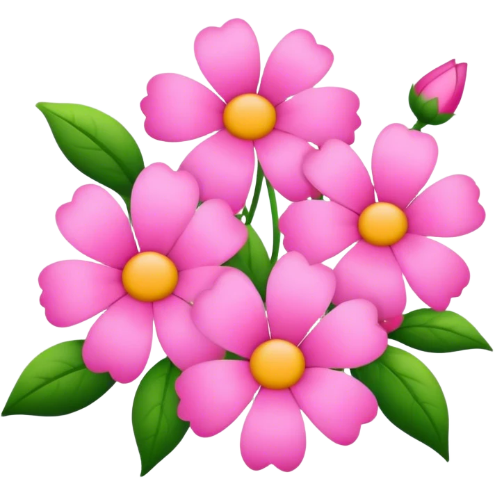 pink flowers emoji