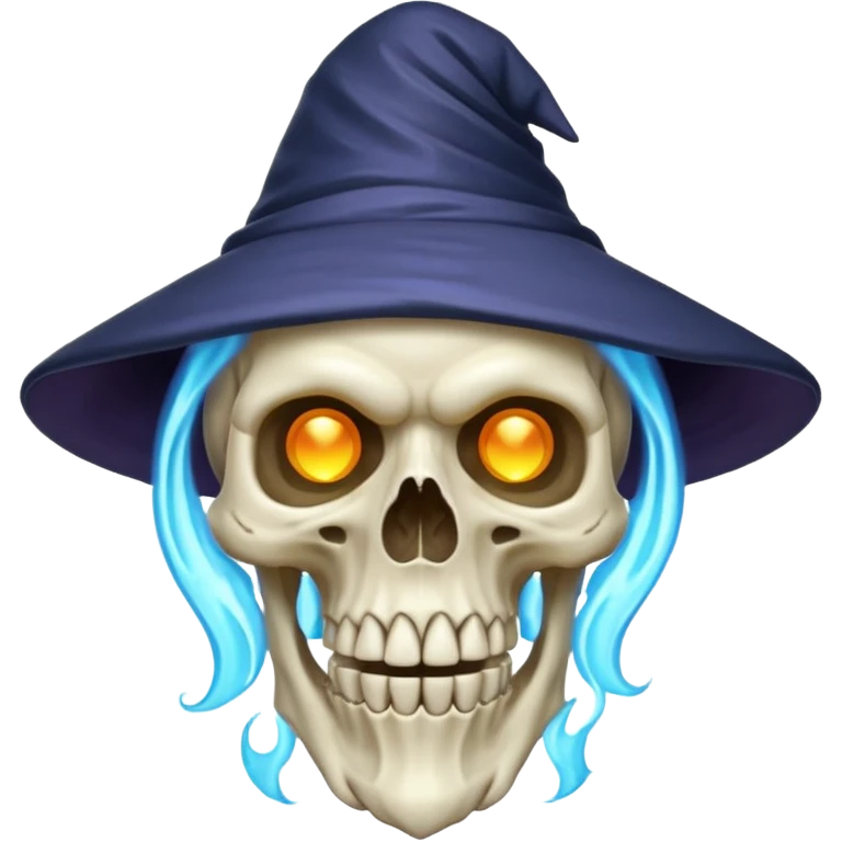 Weird wizard skull emoji