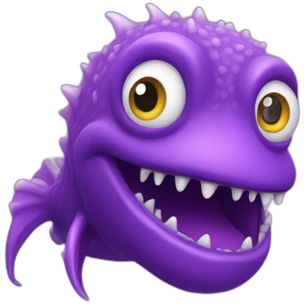 purple sea monster emoji
