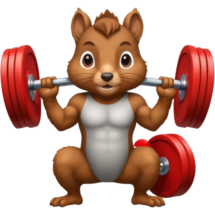 Squirrel Work out emoji