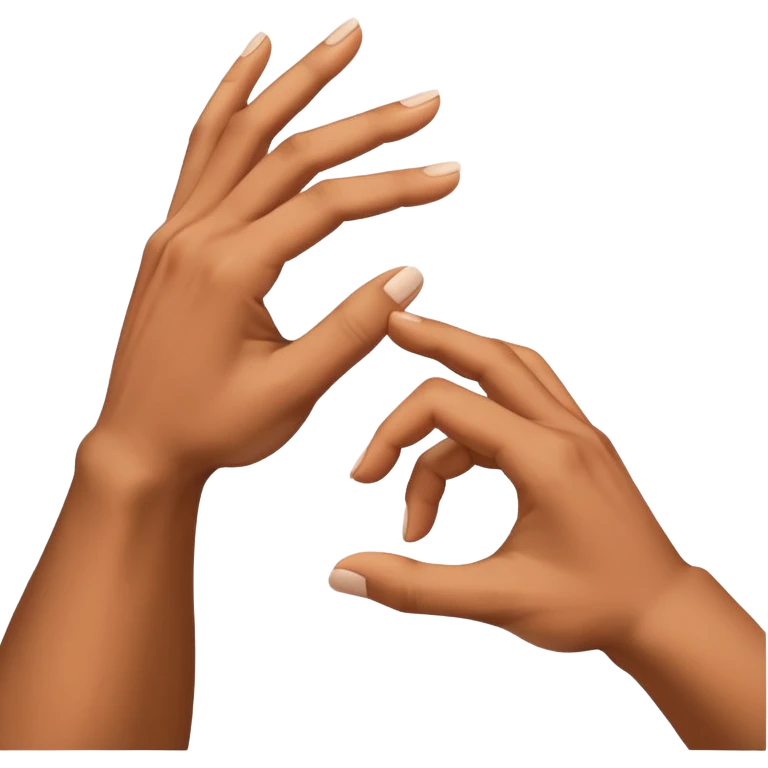 two hands reaching for each other (as in the picture of the creation of Adam) emoji