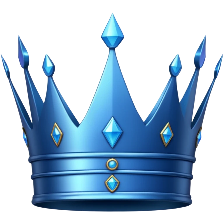 Crown Blue Color  emoji