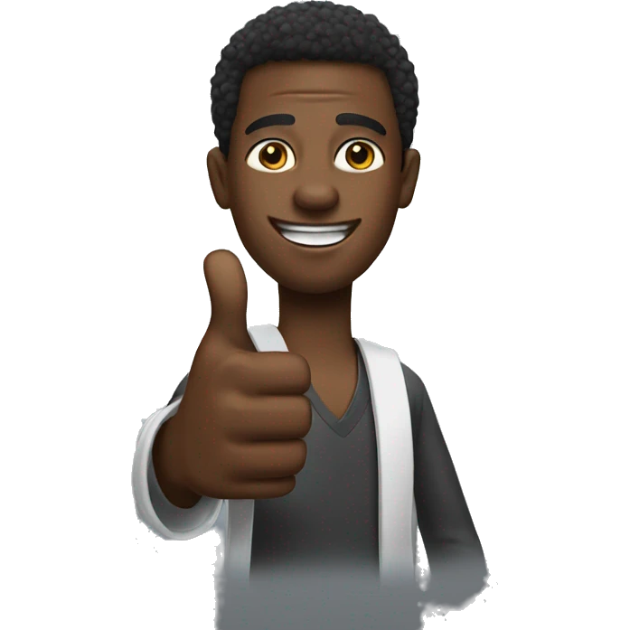 a black guy showing thumbs up emoji