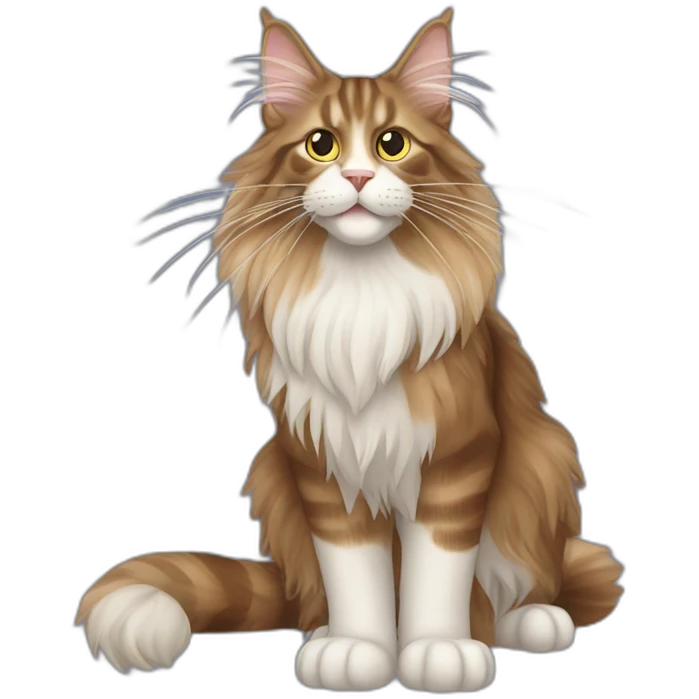 Flying maine coon emoji