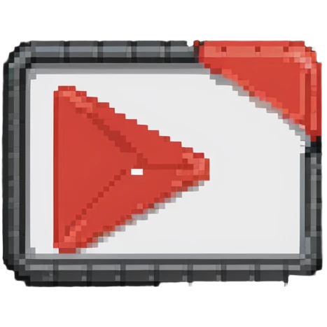 YouTube logo red rectangle with white play button emoji