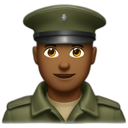 Militaire béret rouge emoji