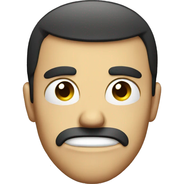 smile, angry eyebrow emoji