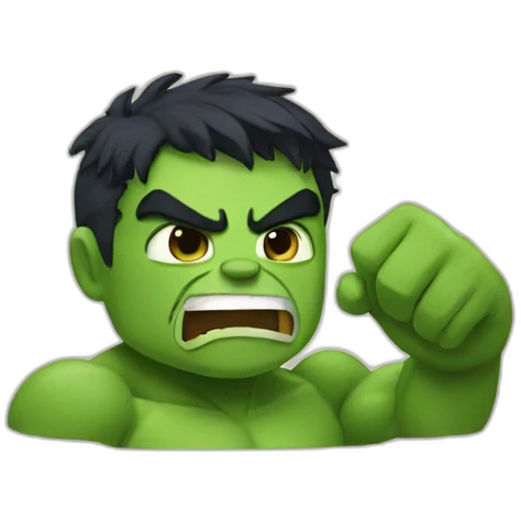 hulk with hook from christmas emoji