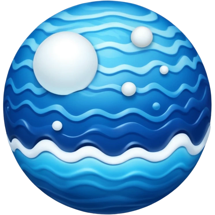 sphere globe planet, surface covered with gas and stream emoji