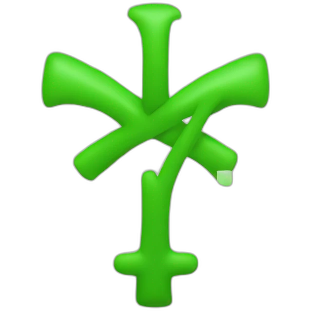 A green plus symbol emoji