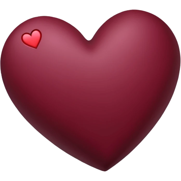 Corazón de color vinotinto, para el teclado emoji