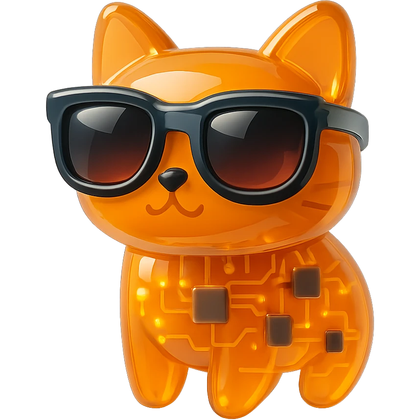 Cat wearing sunglasses emoji