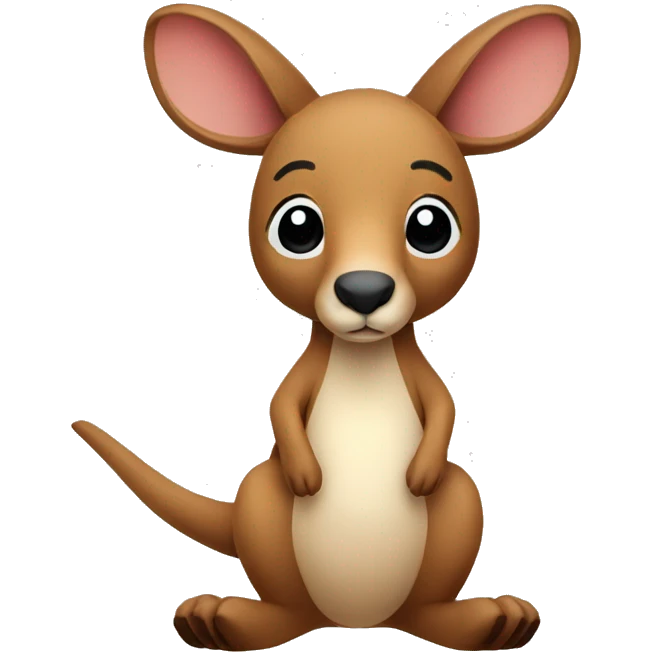 Kangaroo stuffed animal emoji